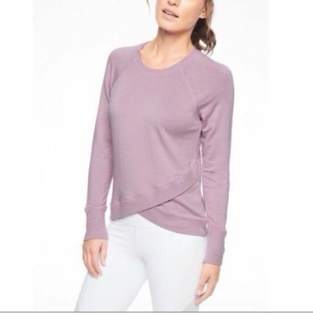 Athleta Sweatshirt Women S Pink Criss Cross Pullover Feminine Athletic Lounge